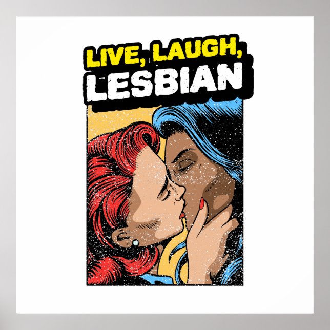 Live Laugh Lesbian Poster (Vorne)