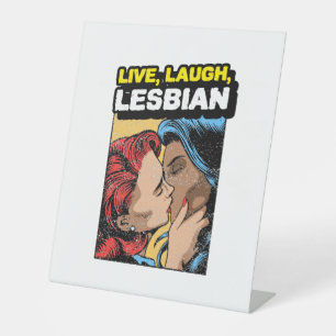 Live Laugh Lesbian Sockelschild