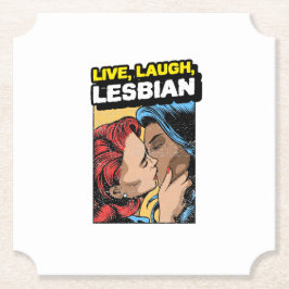 Live Laugh Lesbian Untersetzer