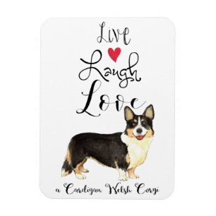 Live Laugh Liebe a Cardigan Welsh Corgi Magnet