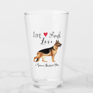 Live Laugh Liebe a German Shepherd Glas