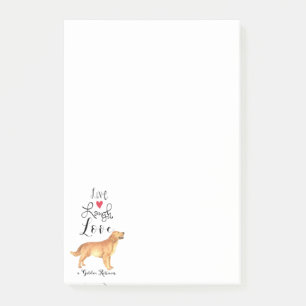 Live-Laugh Liebe a Golden Retriever Post-it Notes Klebezettel