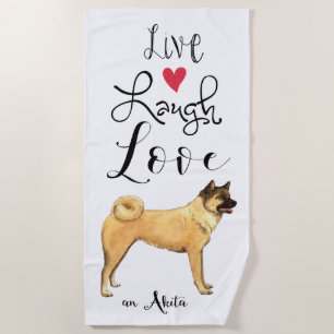 Live Laugh Liebe Akita Strandtuch