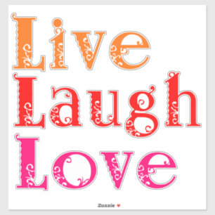 Live-Laugh-Liebe Aufkleber