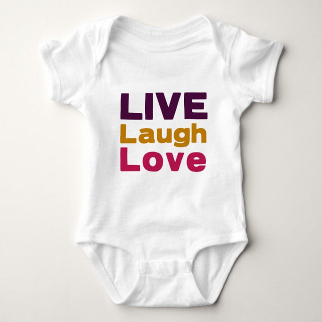 Live-Laugh-Liebe Baby Strampler (Vorderseite)