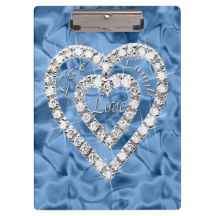 Live-Laugh-Liebe Blue Diamond Hearton Clipboard Klemmbrett