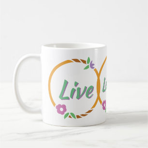 Live-Laugh-Liebe Blume Ring Tasse