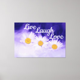 Live Laugh Liebe Daisies Leinwanddruck