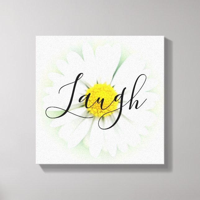 Live Laugh Liebe Daisy Leinwanddruck (Vorderseite)