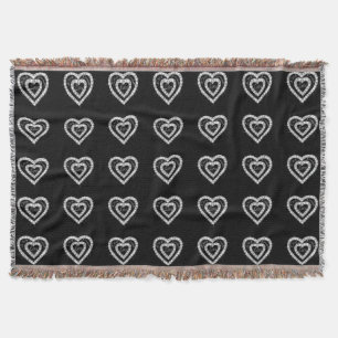 Live-Laugh-Liebe Diamond Hearts Throw Blanket Decke