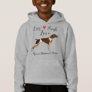 Live-Laugh-Liebe eines deutsch-kurzhaarigen Pointe Hoodie