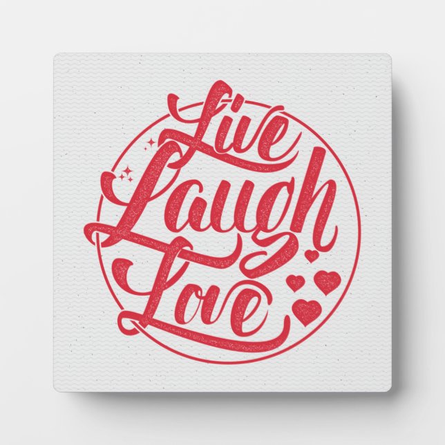 Live-Laugh-Liebe Fotoplatte (Vorderseite)