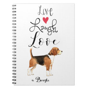 Live-Laugh-Liebe für ein Beagle-Notebook Notizblock