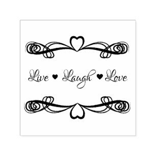 Live-Laugh-Liebe Herz Permastempel