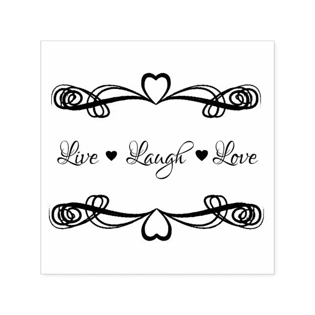 Live-Laugh-Liebe Herz Permastempel (Design)