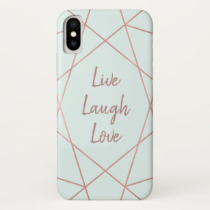 Live-Laugh-Liebe   Imitate Rose Goldfolie   Münze Case-Mate iPhone Hülle