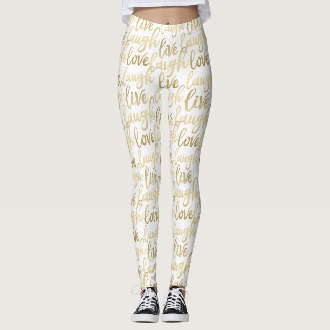 Live-Laugh-Liebe Leggings (Vorderseite)