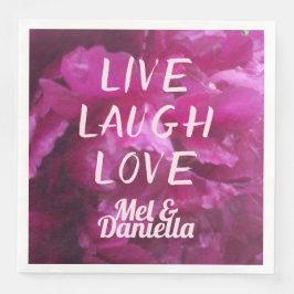 Live-Laugh Liebe Lila Peñon Floral Serviette