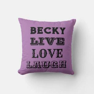 LIVE LAUGH LIEBE NAME LILA MODERNES Kissen Kissen