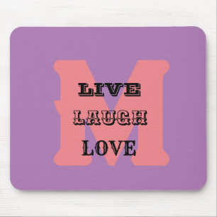 LIVE LAUGH LIEBE NAME LILA MODERNES MOUSepad