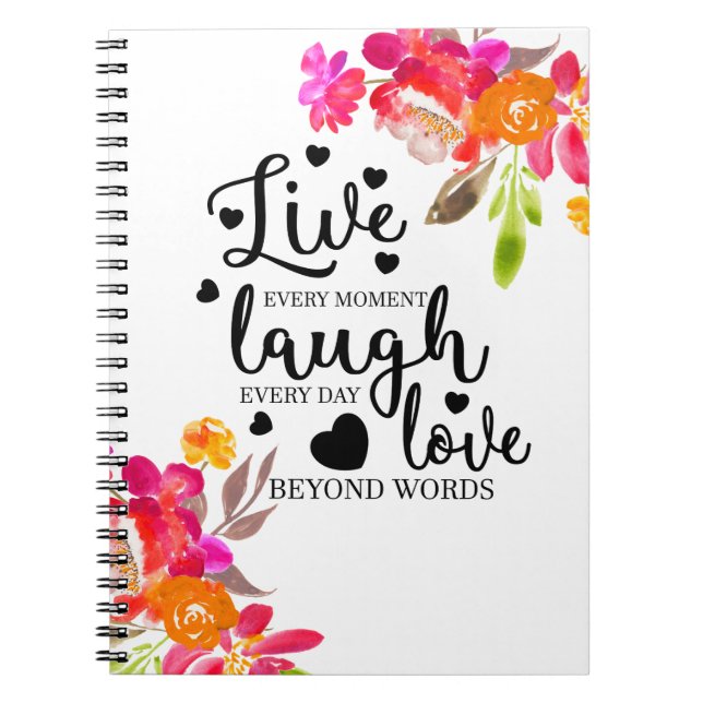 Live-Laugh-Liebe Notizblock (Vorderseite)