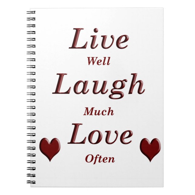 Live-Laugh-Liebe Notizblock (Vorderseite)