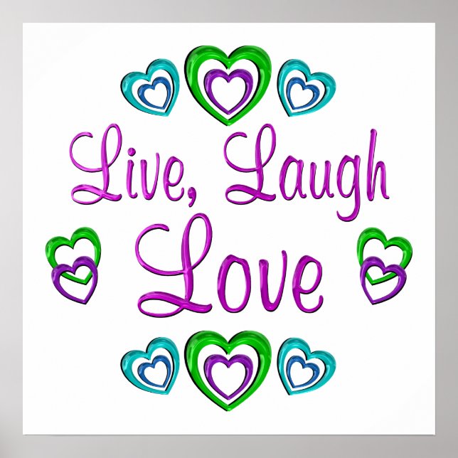 Live-Laugh-Liebe Poster (Vorne)