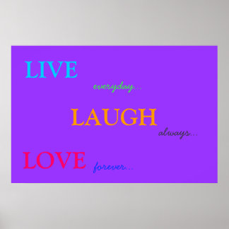 LIVE LAUGH LIEBE POSTER