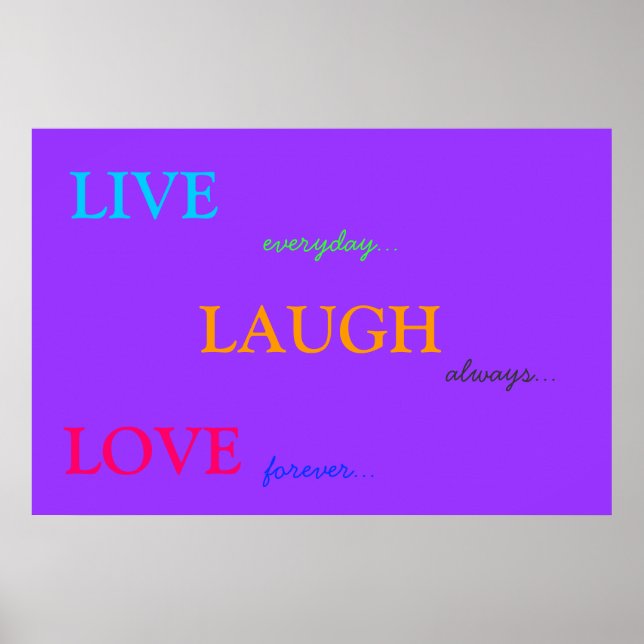 LIVE LAUGH LIEBE POSTER (Vorne)