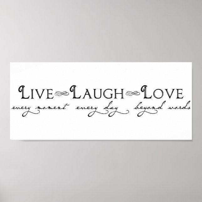 Live-Laugh-Liebe Poster (Vorne)