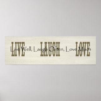 Live-Laugh-Liebe Poster