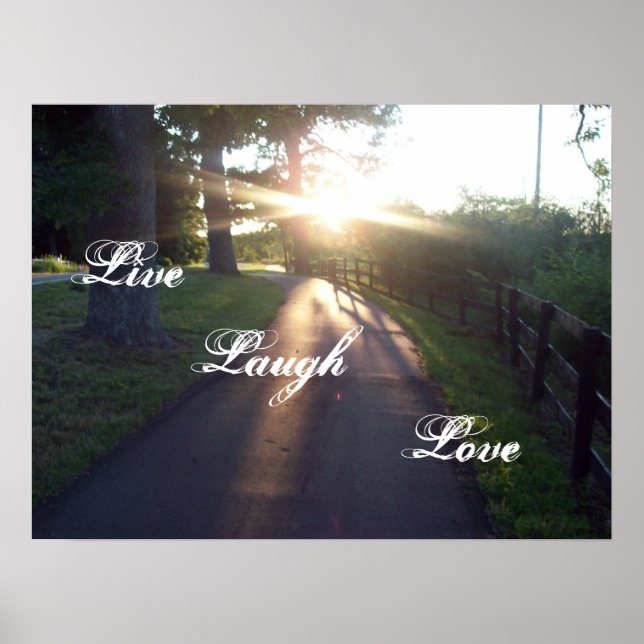 Live-Laugh-Liebe Poster (Vorne)