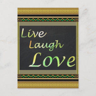 Live-Laugh-Liebe Postkarte