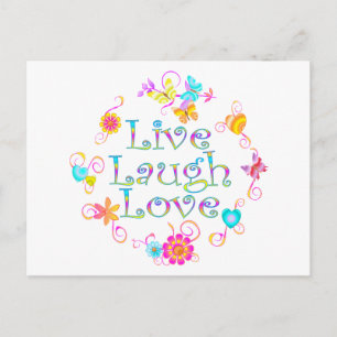Live-Laugh-Liebe Postkarte