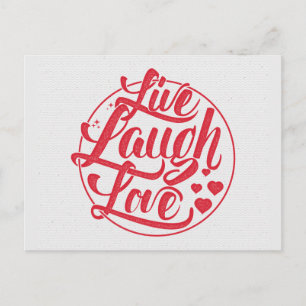 Live-Laugh-Liebe Postkarte