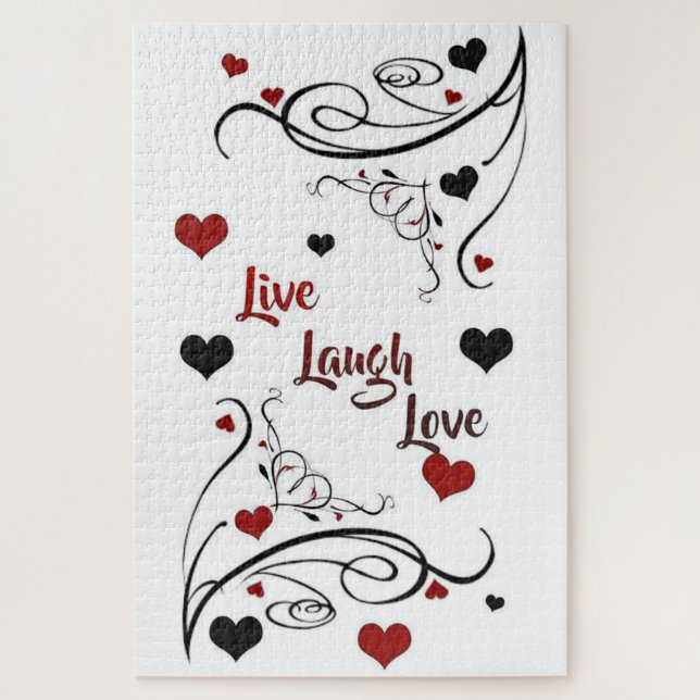 Live-Laugh-Liebe Puzzle (Vertikal)