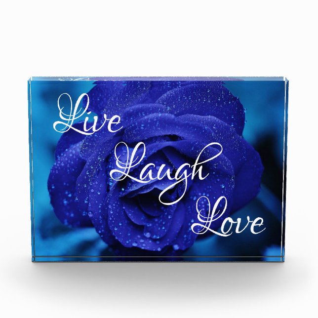 Live-Laugh-Liebe-Rose Fotoblock (Vorderseite)
