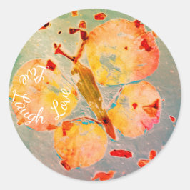 Live-Laugh-Liebe Schmetterlingsticker Runder Aufkleber