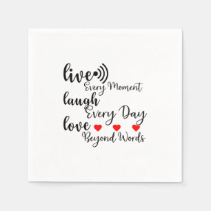 LIVE LAUGH LIEBE SERVIETTE