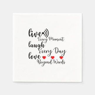 LIVE LAUGH LIEBE SERVIETTE