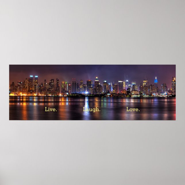 Live-Laugh-Liebe Skyline Poster (Vorne)