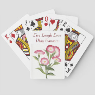 Live-Laugh-Liebe Spielen Canasta rosa Blume Spielkarten