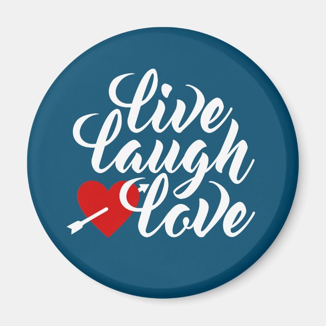 Live-Laugh-Liebe Valentine Calligraphy | Magnet (Vorne)