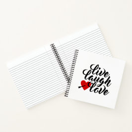 Live-Laugh-Liebe Valentine Calligraphy | Notizbuch