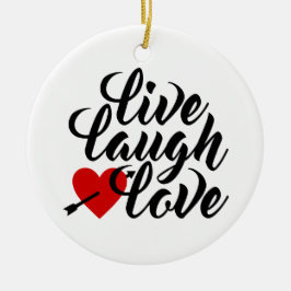 Live-Laugh-Liebe Valentine Calligraphy | Ornament