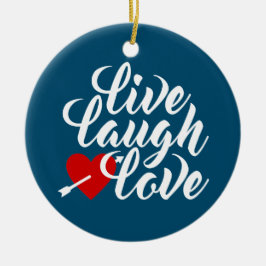 Live-Laugh-Liebe Valentine Calligraphy | Ornament