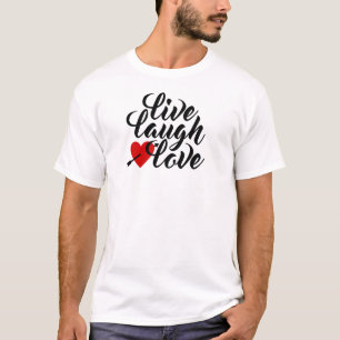 Live-Laugh-Liebe Valentine Calligraphy   T-Shirt