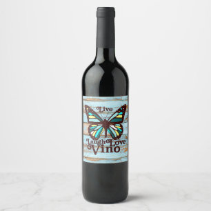 Live Laugh Liebe Vino Weinetikett