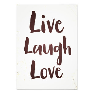 Live-Laugh-Liebe Vintag inspirierendes Zitat Fotodruck