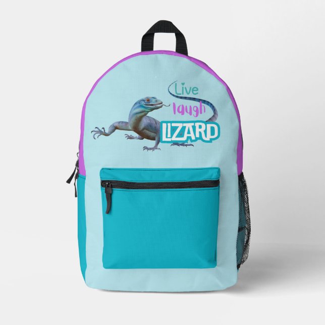 Live Laugh Lizard Bedruckter Rucksack (Vorderseite)